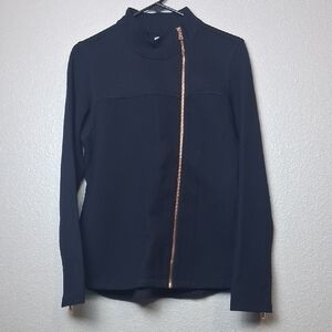 The Base Womens Athletic Rose Gold Side Zip Fitted Fit Size L